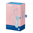 Многофункциональный вибратор Satisfyer Threesome 1, 14 см (голубой)