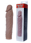 Удлиняющая насадка на пенис Boss Perfect Sleeve Mulatto, 19 см (коричневый)
