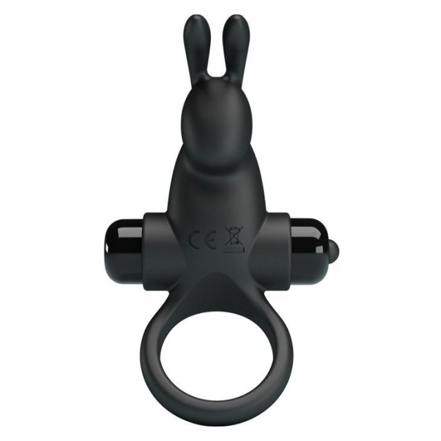 Ерекційне кільце Pretty Love Vibrant Penis Ring I, 11,3 см (чорний)