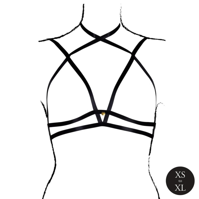Бюстгальтер Le Désir Open Cup Triangle Bra, XS–XL (черный)