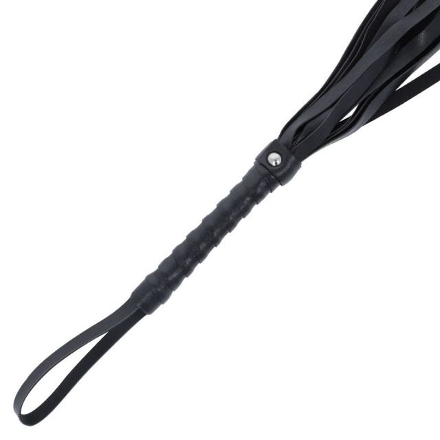 Darkness Black Flogger 45 cm - Pejcz, Czarny, 45 cm