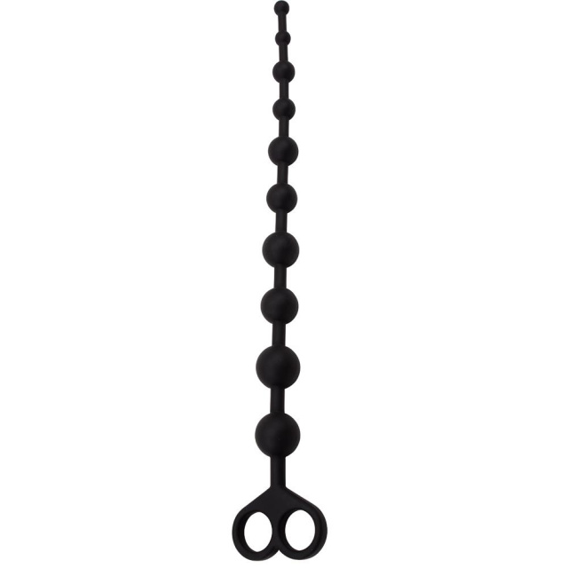 Black Mont Boyfriend Beads - Łańcuszek analny, Czarny, 34 cm