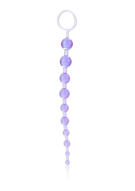 CalExotics X-10 Beads - Łańcuszek analny, Fioletowy, 28 cm