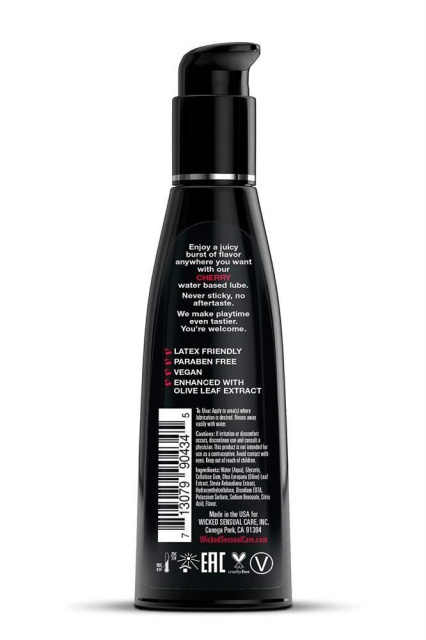 Лубрикант на водній основі Wicked Aqua cherry flavored, 120 мл