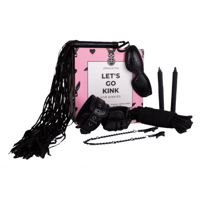 Dreamtoys Pleasure Box Lets Go Kink - Zestaw BDSM, Czarny