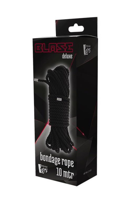 Мотузка Blaze Deluxe Bondage Rope, 10 м (чорний)