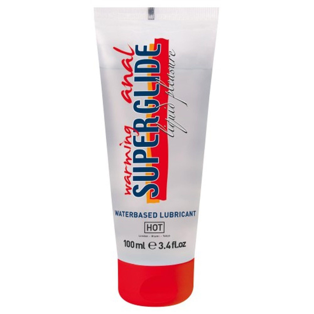 Hot Anal Superglide Warming Liquid Pleasure - Gęsty mocno nawilżający lubrykant analny, 100 ml