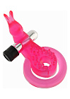 Эрекционное кольцо с вибрацией Cock & Ball Ring Rabbit (розовый)