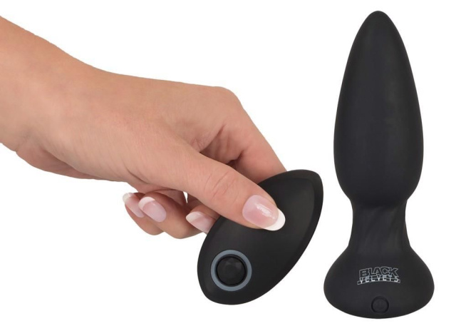 Korek analny Orion Black Velvets, 14,2 cm (czarny)