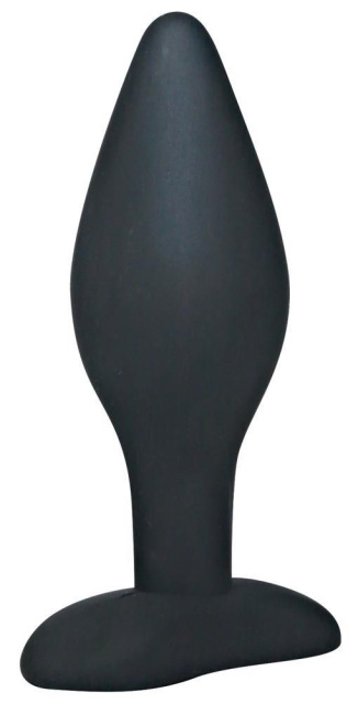 Black Velvets Large - Korek analny, Czarny, 12 cm