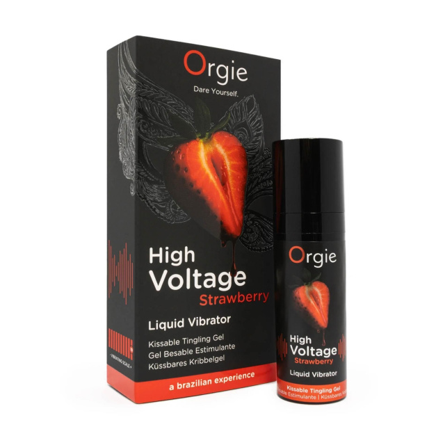 Рідкий вібратор Orgie High Voltage Strawberry, 15 мл