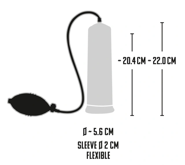 Orion - Pompka do penisa, Przezroczysty, 22 cm