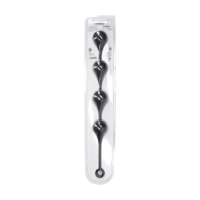 Анальні кульки Levelz by Shots Waterdrop Silicone Anal Balls XXL, 56.5 см (чорний)