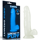 Неоновый фаллоимитатор LoveToy Lumino Play, 19 см (голубой)