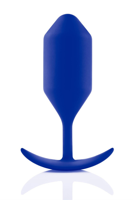 B-Vibe Snug Plug 4 - Korek analny, Niebieski, 14 cm