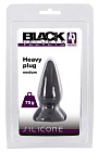 Korek analny Orion Black Velvets Heavy Plug Medium, 8,9 cm (czarny)
