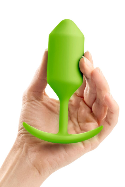Korek analny B-Vibe Snug Plug 3, 12.7 cm (zielony)