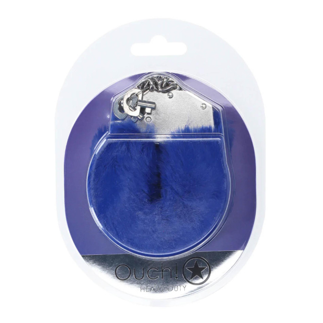 Наручники Ouch! Heavy-duty Fluffy Handcuffs (синий)