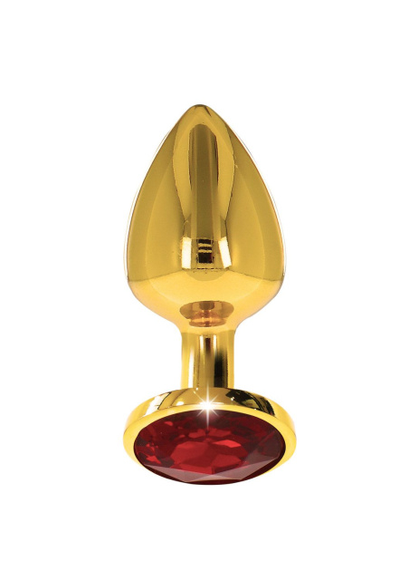 Taboom Butt Plug With Diamond Jewel S - Korek analny, Czerwony, 7 cm