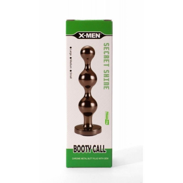 Secret Shine Booty Call - Korek analny, Czarny, 11.7 cm