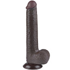 Фаллоимитатор Sliding-Skin Dual Layer Dong 9, 23 см (коричневый)