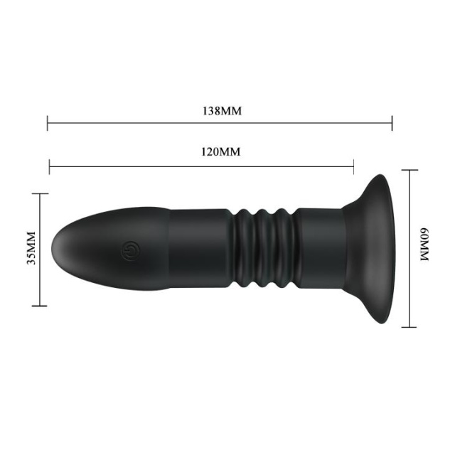 Korek analny Pretty Love Magic Jingers, 13,8 cm (czarny)