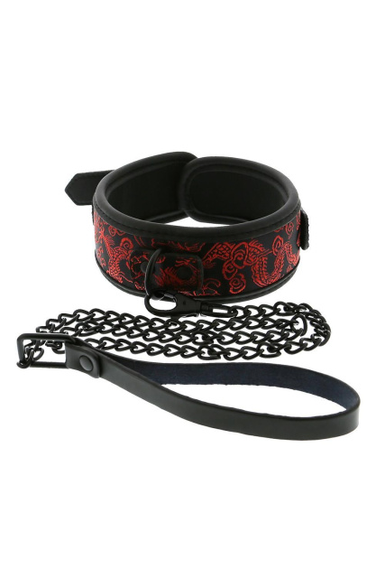 Ошейник с поводком Dream Toys Blaze Deluxe Collar & Leash (черный)