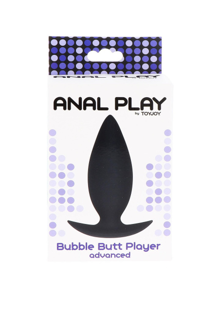 TOYJOY Bubble Butt Player Advanced - Korek analny, Czarny, 10 cm