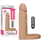 Насадка на пенис LoveToy The Ultra Soft Double Vibrating 5.8 ", 14,7 см (телесный)