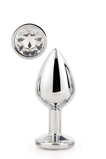 Dream Toys Gleaming Love Silver Plug Large - Korek analny, Srebro, 9.5 cm