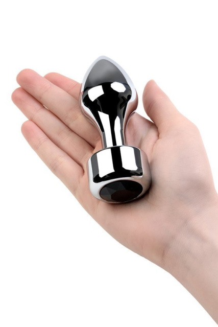 Toyfa Metal - Metalowy korek analny, Czarny, 10.8 cm