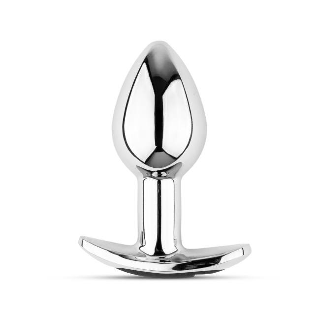 B - Series HeavyFun Metal Butt Plug M - Korek analny, Srebro, 8.6 cm, M