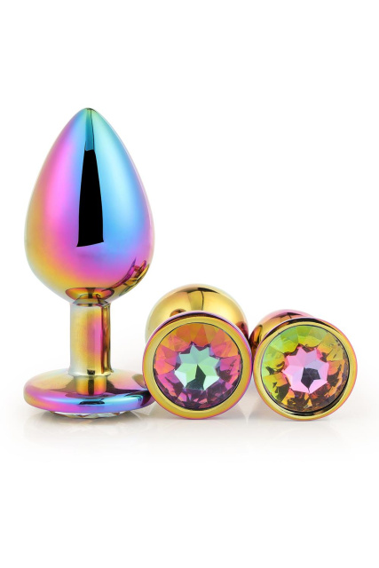 Dream Toys Gleaming Love Multicolour Plug Set - Korek analny, Multi, 9.5 cm