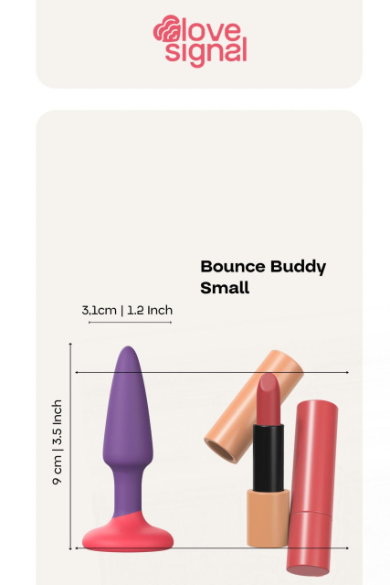 Dream Toys Bounce Buddy - Korek analny, Fioletowy, 9 cm, S