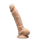 Фаллоимитатор Silexd Premium Silicone Dildo Model 1 Size 7, 18,8 см (бежевый)