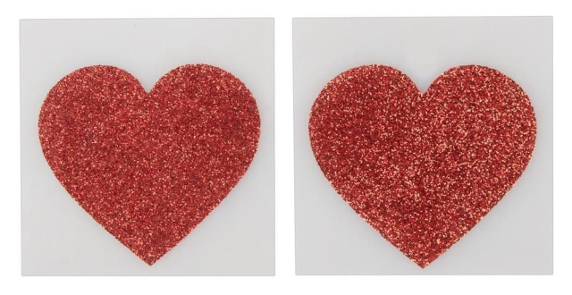 Наклейки для сосков Titty Sticker Heart (красный)