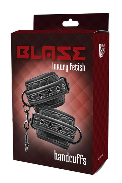 Dream Toys Blaze Luxury Fetish Handcuffs - Kajdanki, Czarny, 26 cm
