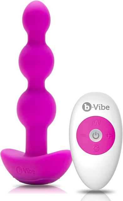 B-Vibe Triplet - Korek analny z wibracjami, Różowy, 13.8 cm