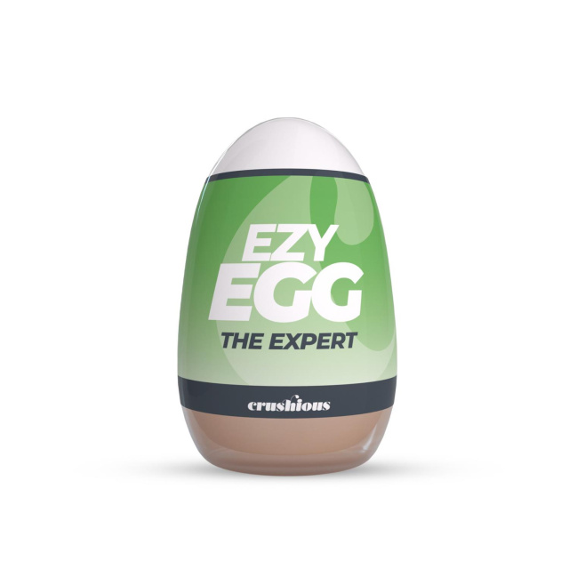Crushious Ezy Egg Tne Expert - Masturbator jajko, W kolorze cielistym, 8.7 cm