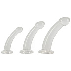 Набор анальных пробок Crystal Clear Anal Training Set, 3 шт (прозрачный)