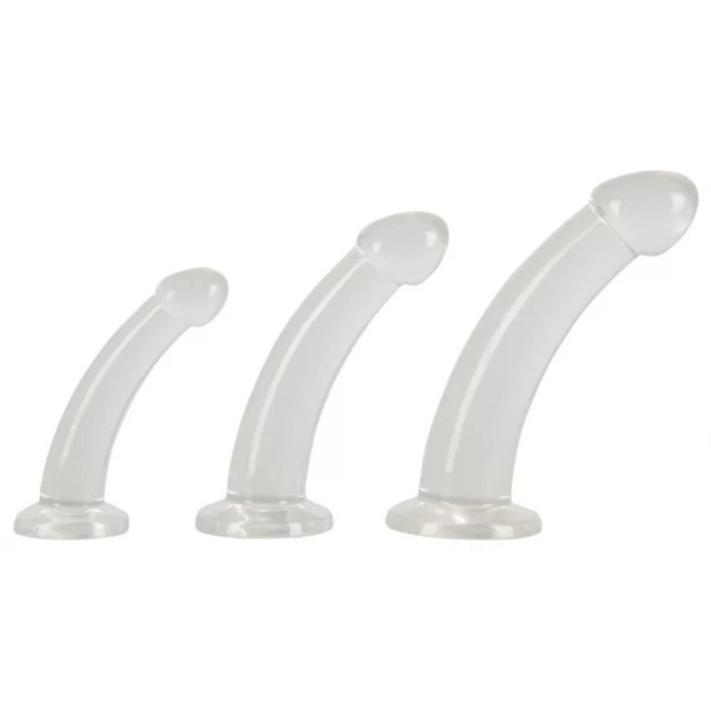 Набор анальных пробок Crystal Clear Anal Training Set, 3 шт (прозрачный)
