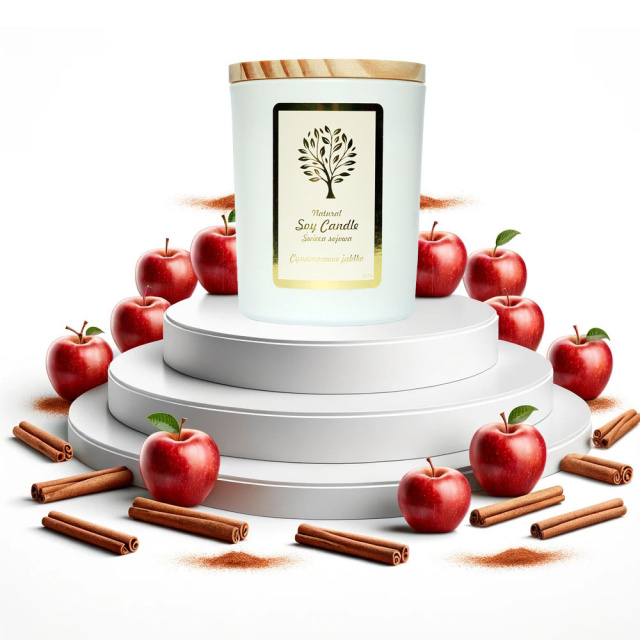 Свічка Aurora Natural Soy Candle яблуко з корицею, 150 г