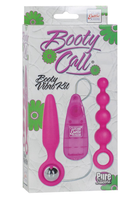 Набір анальних стимуляторів CalExotic Booty Call Booty Vibro Kit, 2 шт (рожевий)