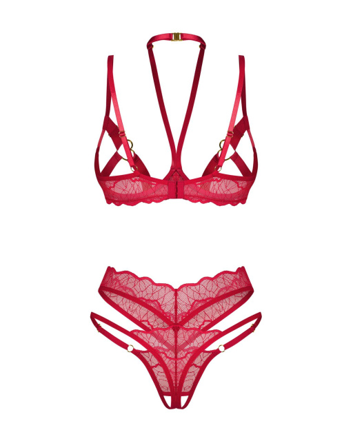 Obsessive Cupide Desir otwarty - Komplet bielizny, L/XL
