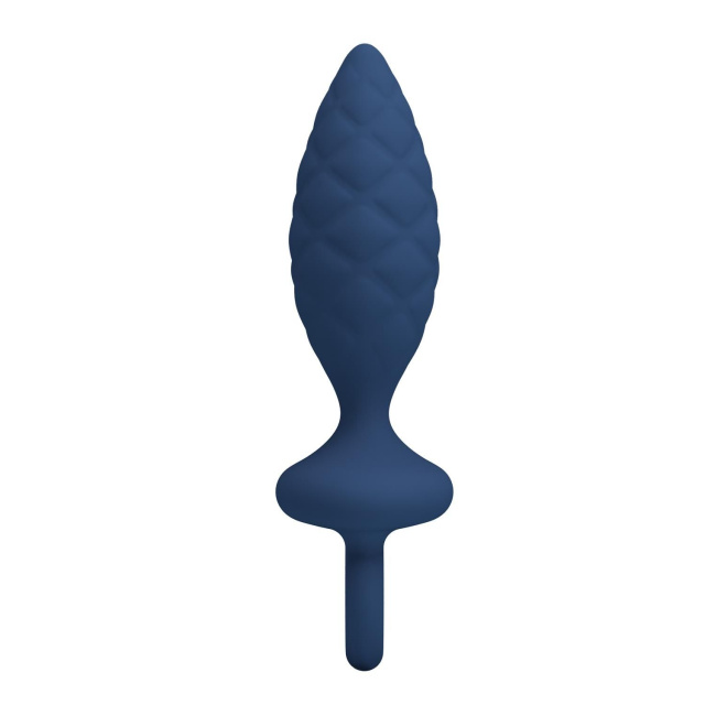 Mr. Play Butt Plug with Loop - Korek analny, Niebieski, 11, 5 cm, S