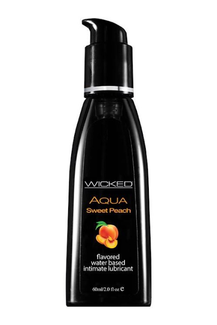 Оральний лубрикант Wicked Aqua персик, 60 мл