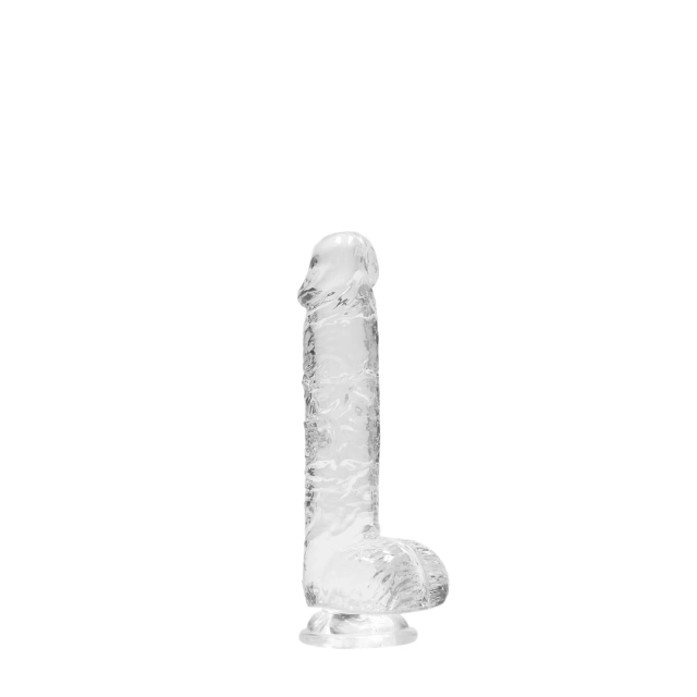 RealRock Crystal Clear 6" - Dildo, Przezroczysty, 17 cm