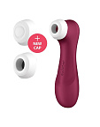 Вакуумний стимулятор клітора з вібрацією Satisfyer Pro 2 Generation 3 with Liquid Air (вишневий)