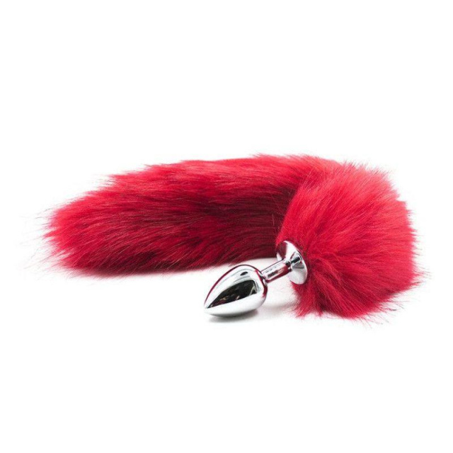 Анальна пробка з хвостом Toyz4lovers Long Fox Tail, 40 см (червоний)