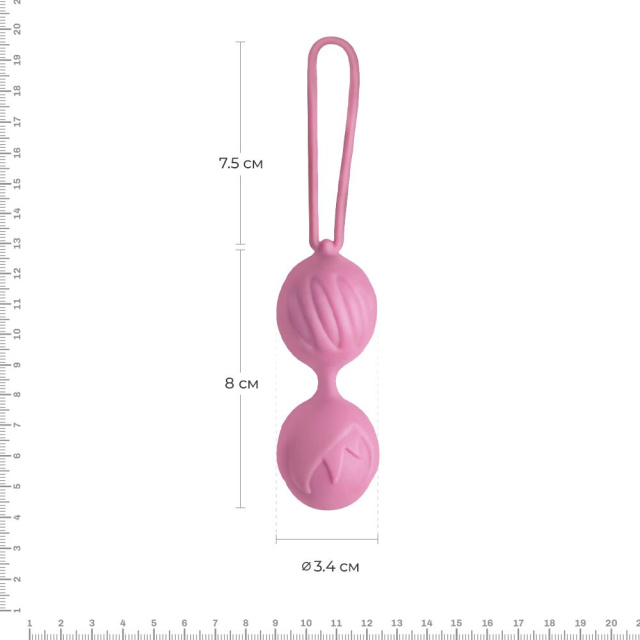 Вагинальные шарики Adrien Lastic Geisha, 16,5 см (розовый)